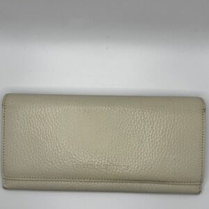 Burberry London Continental Wallet with COA Beige‎ Leather Checkbook Clutch